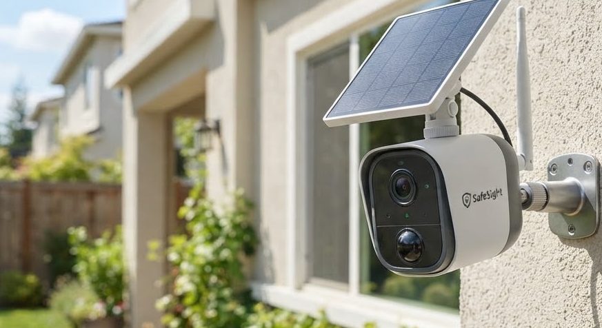 Solar Powered WiFi Camera — detail view